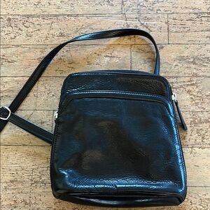 Black Leather Crossbody Bag